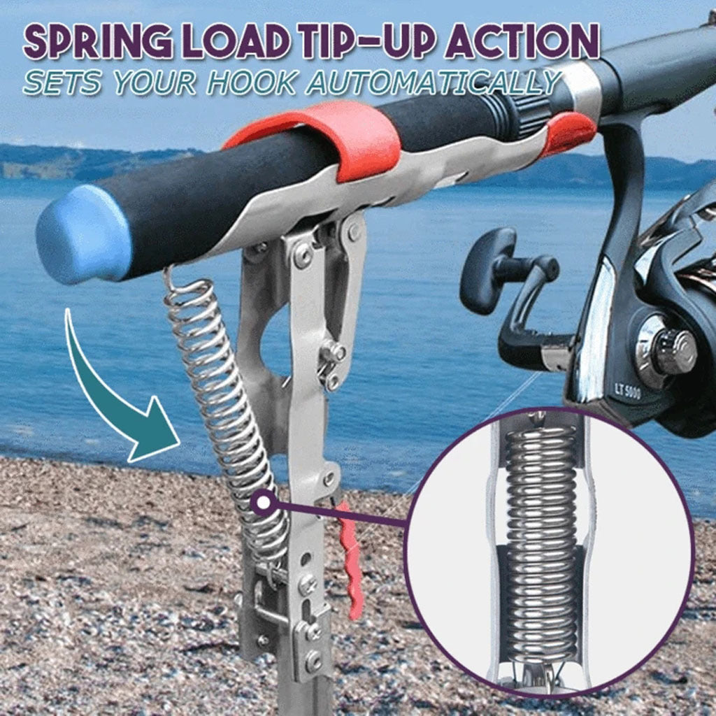 Automatic Deploy Fishing Rod Holder | High Sensitivity Dual Spring Activation | Set Hook Automatically